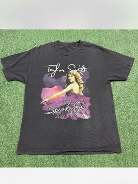 Vintage Y2k Taylor Swift Speak Now Tour T Shirt Men's Size M Black